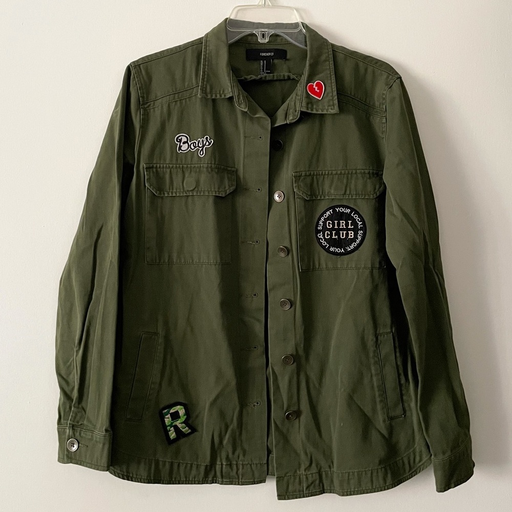 Forever 21 Army Green Button up “Never Look Back”